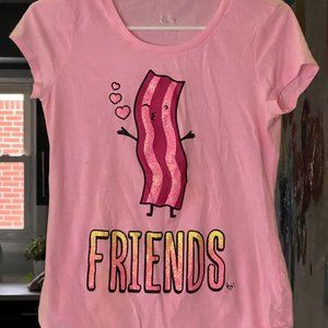 Justice Best Friends Bacon Graphic Tee Size 14/16